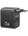 Hurtownia GSM - USAMS Cestovní adaptér CC309 2xUSB-C 25W 4v1 US/AU/EU/UK černý - USA1288 - {ean13} - Hurt