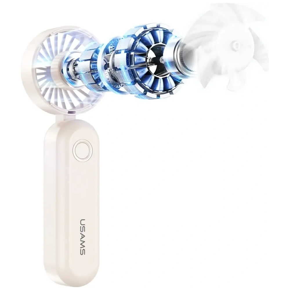 Hurtownia GSM - USAMS Mini ZB352 Skládací ruční ventilátor 1200mAh béžový - USA1290 - {ean13} - Hurt