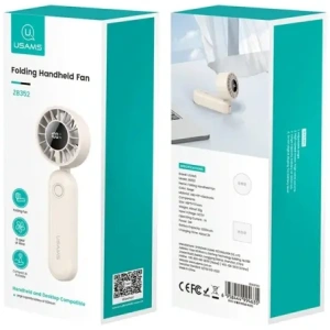 Hurtownia GSM - Składany wiatrak ręczny USAMS Mini ZB352 1200mAh beżowy - USA1290 - {ean13} - Hurt
