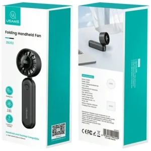 Hurtownia GSM - Składany wiatrak ręczny USAMS Mini ZB352 1200mAh czarny - USA1291 - {ean13} - Hurt