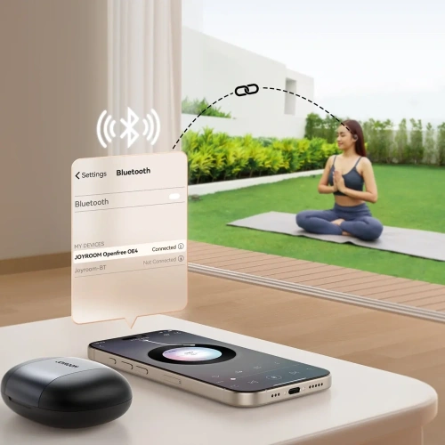 Bezprzewodowe słuchawki Joyroom Openfree JR-OE4 open-ear Bluetooth 5.4 TWS czarne