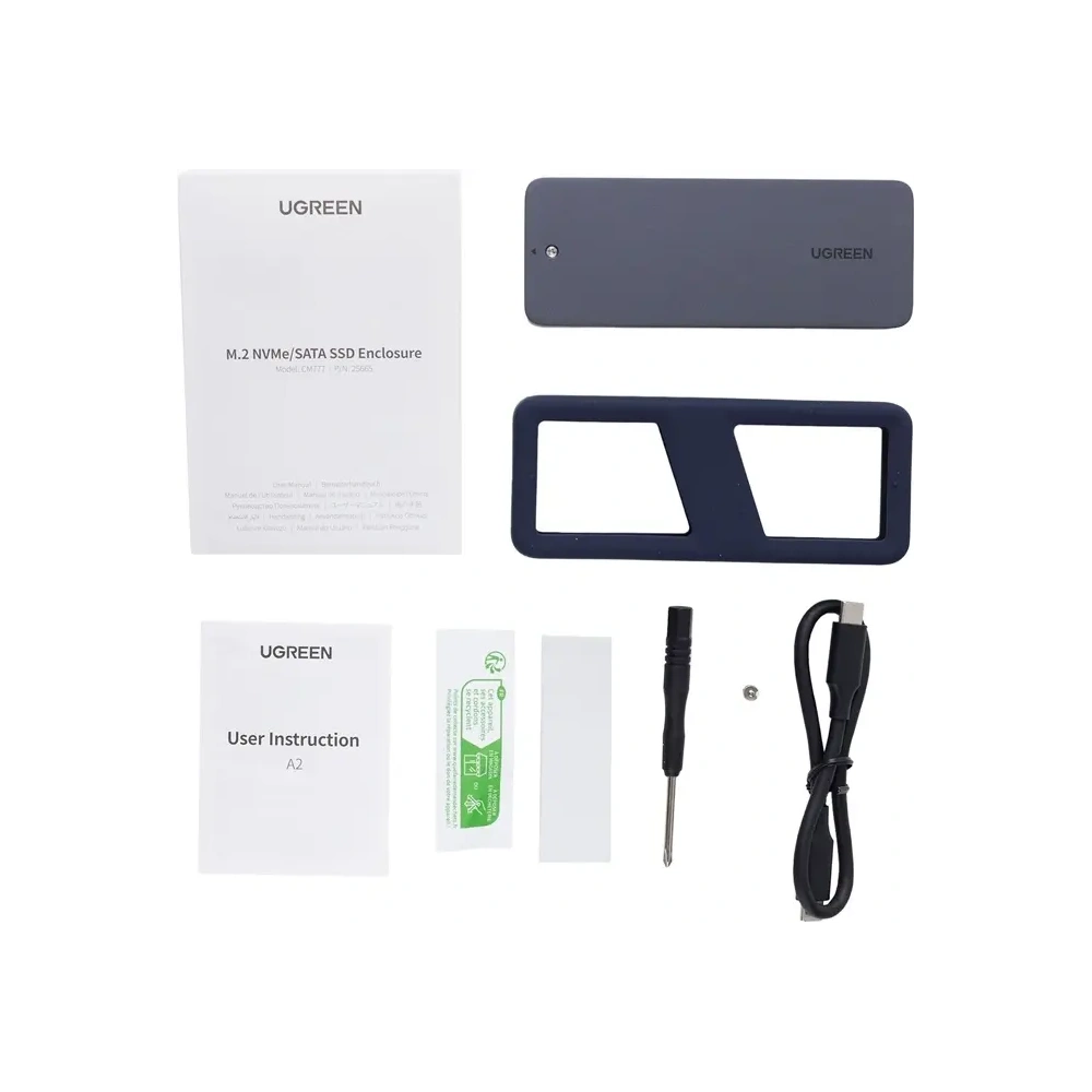 Wholesale UGREEN CM777 SSD Enclosure, NVMe/SATA, 20Gbps, USB-C - UGR5648 - {ean13} - Hurt