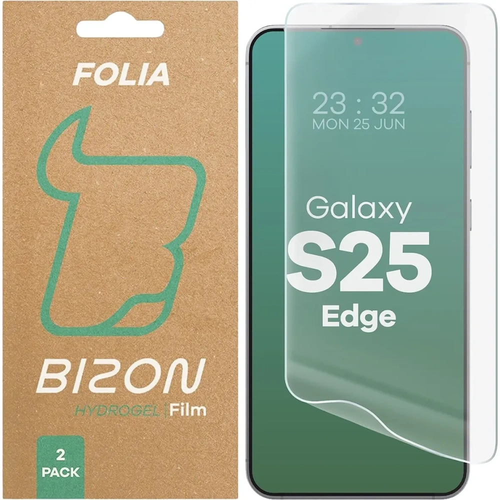 Hurtownia GSM - Bizon Glass Hydrogel Přední Samsung Galaxy S25 Edge [2 BALENÍ] - BIZ9528 - {ean13} - Hurt