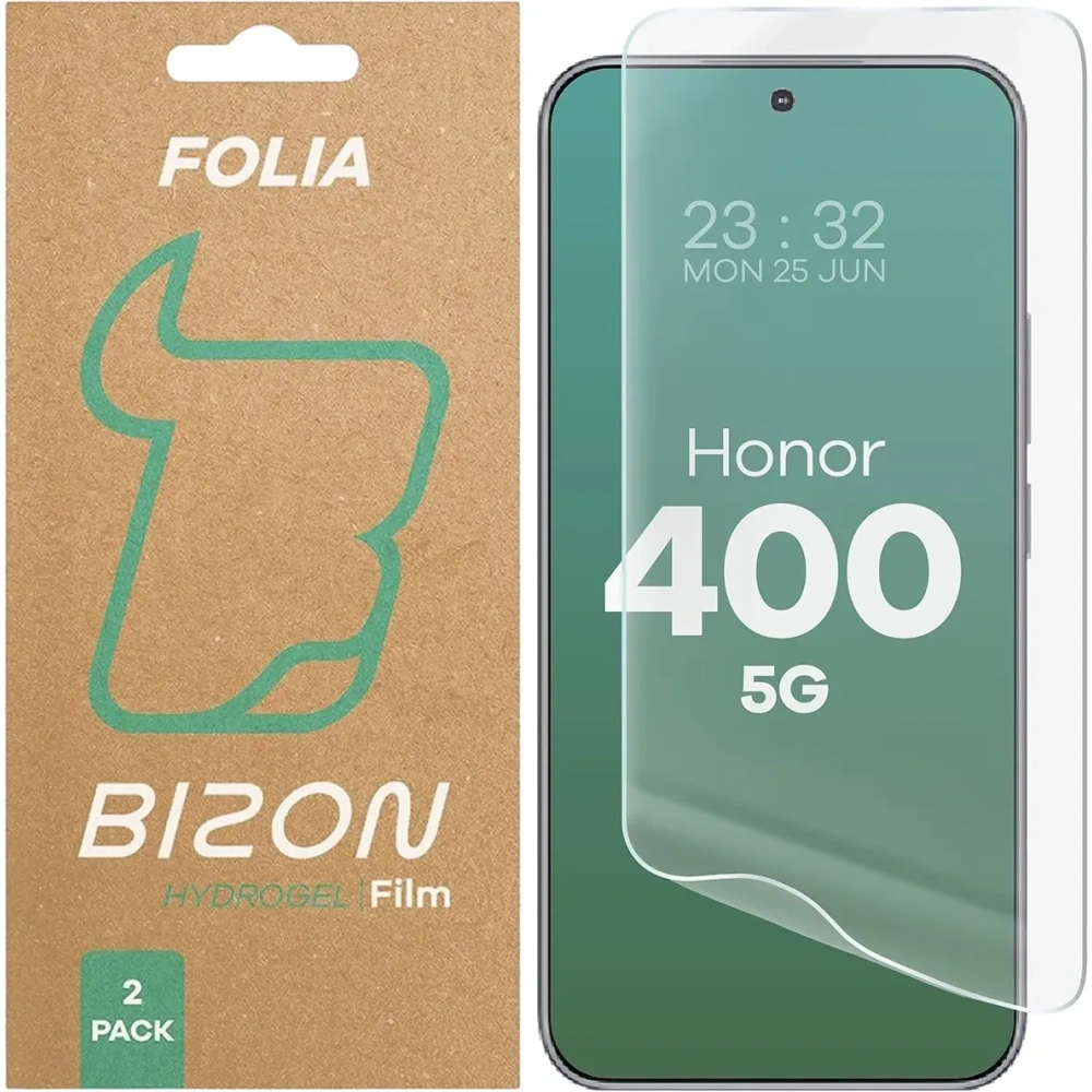 Hurtownia GSM - Folia hydrożelowa na ekran Bizon Glass Hydrogel Front do Honor 400 5G [2 PACK] - BIZ9529 - {ean13} - Hurt
