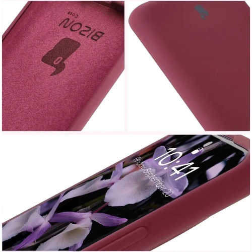 Silikonowe etui Bizon Soft Case do Xiaomi Redmi Note 14 Pro 4G ciemnofioletowe