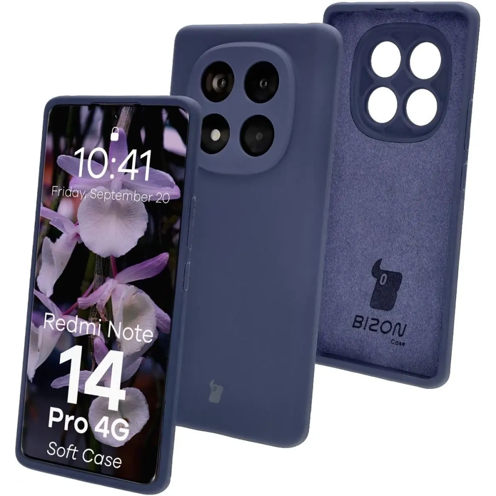 Hurtownia GSM - Husă Bizon Soft pentru Xiaomi Redmi Note 14 Pro 4G albastru închis - BIZ9540 - {ean13} - Hurt