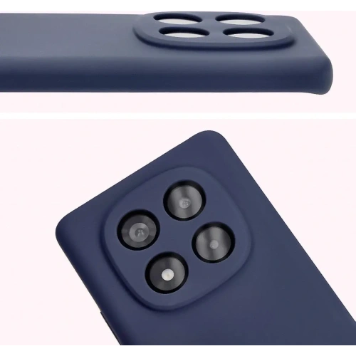 Silikonowe etui Bizon Soft Case do Xiaomi Redmi Note 14 Pro 4G ciemnoniebieskie