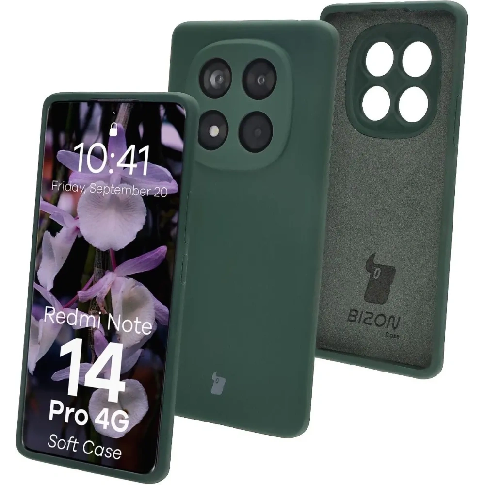 Wholesale Bizon Soft Case Xiaomi Redmi Note 14 Pro 4G dark green - BIZ9541 - {ean13} - Hurt