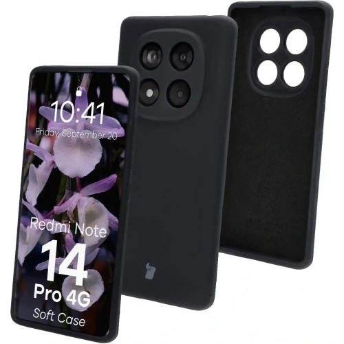 Silikonowe etui Bizon Soft Case do Xiaomi Redmi Note 14 Pro 4G czarne