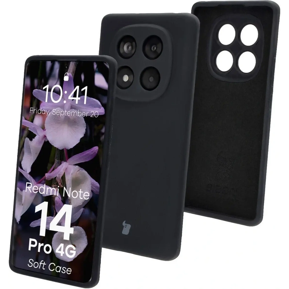 Hurtownia GSM - Husă Bizon Soft pentru Xiaomi Redmi Note 14 Pro 4G neagră - BIZ9542 - {ean13} - Hurt