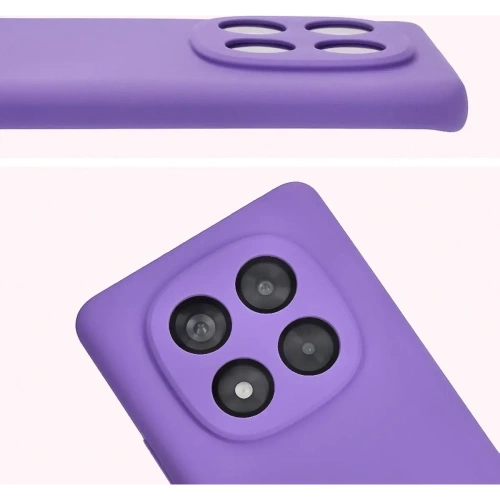 Silikonowe etui Bizon Soft Case do Xiaomi Redmi Note 14 Pro 4G fioletowe