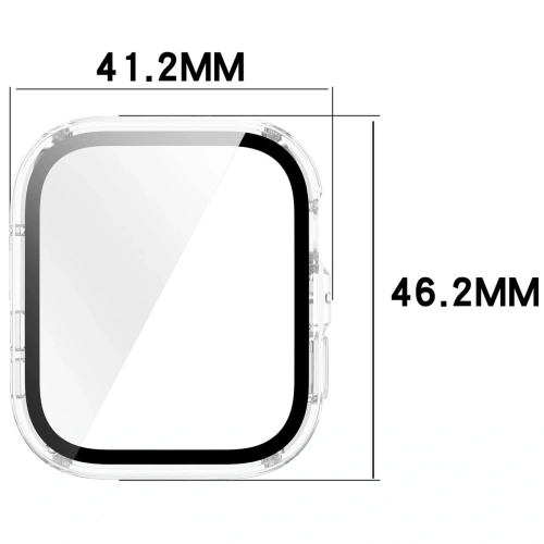 Etui ze szkłem do zegarka Bizon Case+Glass Watch do Huawei Watch Fit 4 przezroczyste