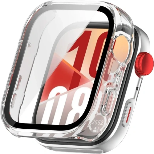 Etui ze szkłem do zegarka Bizon Case+Glass Watch do Huawei Watch Fit 4 przezroczyste