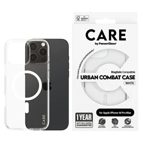 Etui CARE by PanzerGlass Flagship Case MagSafe do Apple iPhone 16 Pro Max biały