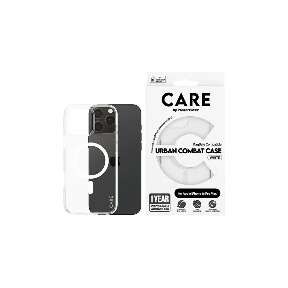 Hurtownia GSM - CARE de la PanzerGlass Carcasă Flagship MagSafe pentru Apple iPhone 16 Pro Max albă - PZG996 - {ean13} - Hurt