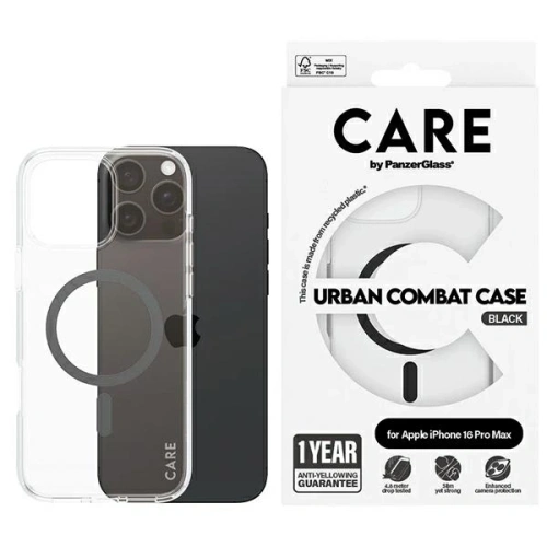 Etui CARE by PanzerGlass Flagship Case MagSafe do Apple iPhone 16 Pro Max czarny