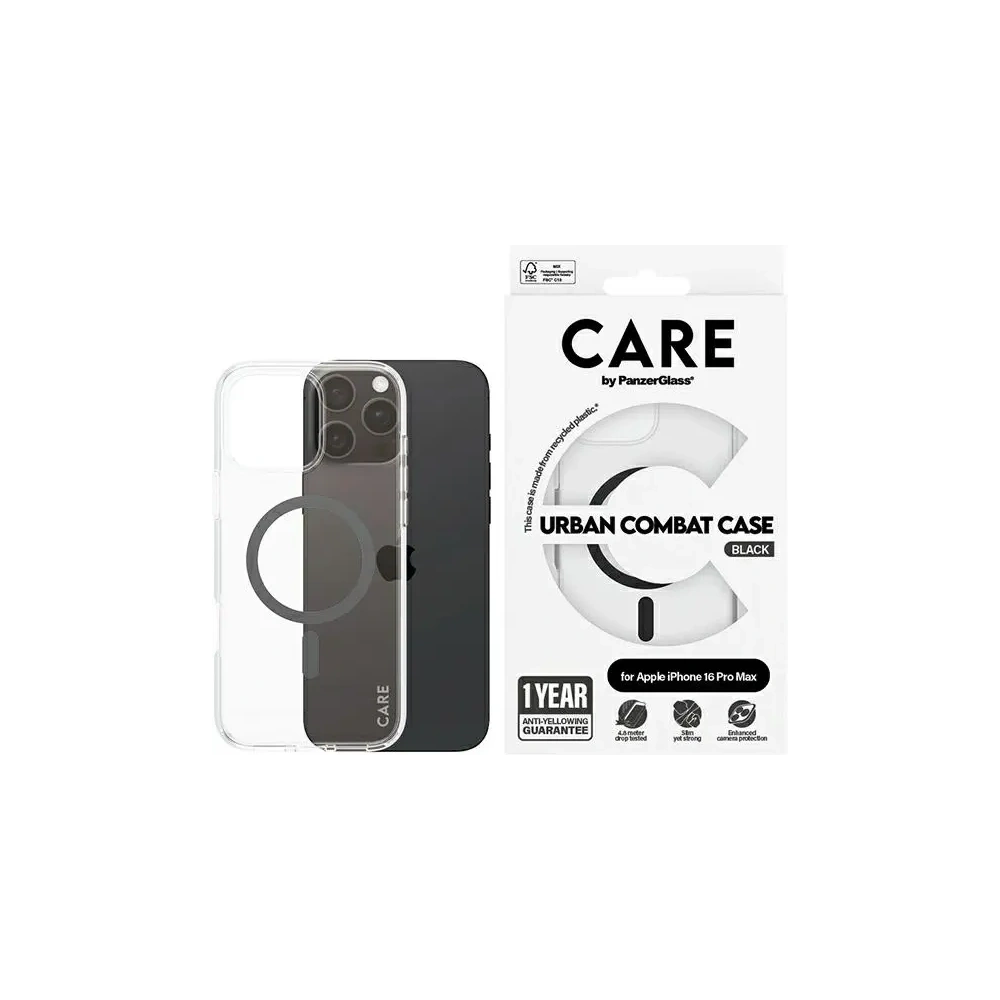 Hurtownia GSM - CARE de la PanzerGlass Carcasă Flagship MagSafe pentru Apple iPhone 16 Pro Max neagră - PZG997 - {ean13} - Hurt