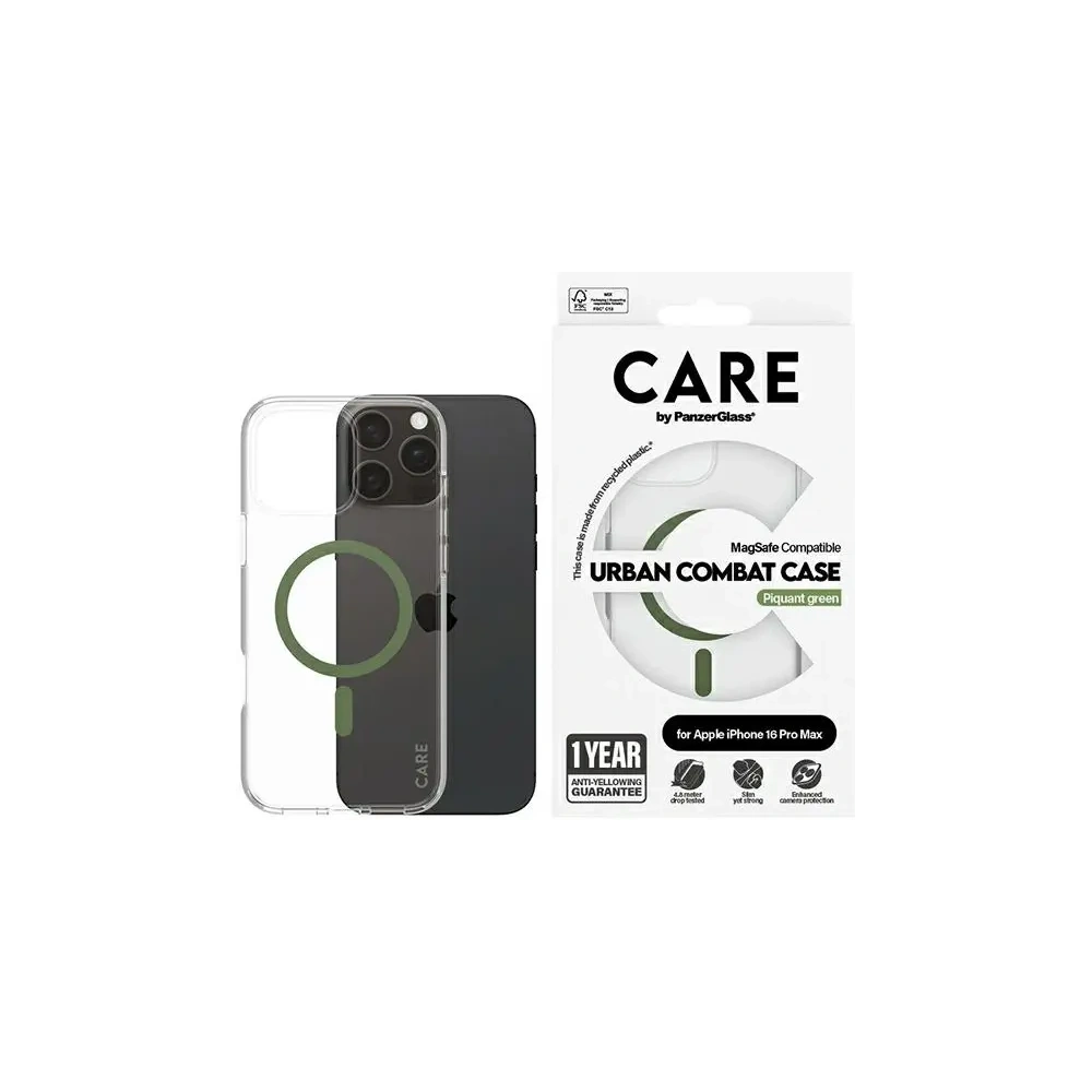 Hurtownia GSM - CARE od PanzerGlass Flagship Case MagSafe pro Apple iPhone 16 Pro Max zelená - PZG1004 - {ean13} - Hurt