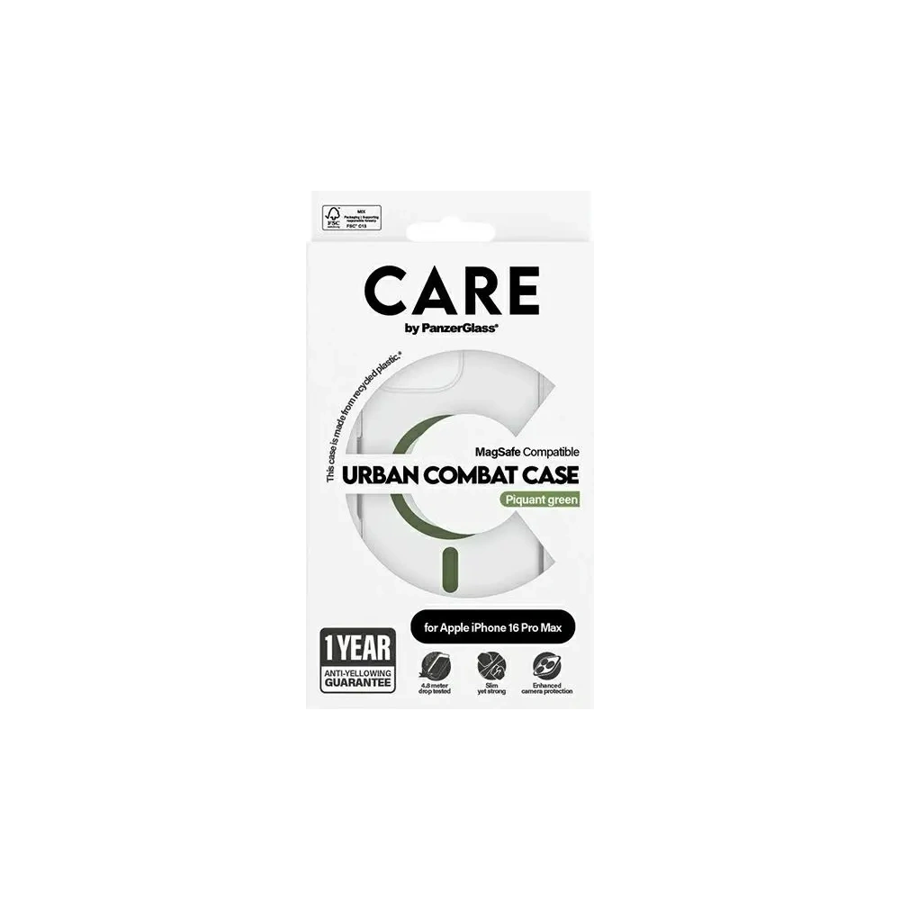 Hurtownia GSM - CARE od PanzerGlass Flagship Case MagSafe pro Apple iPhone 16 Pro Max zelená - PZG1004 - {ean13} - Hurt
