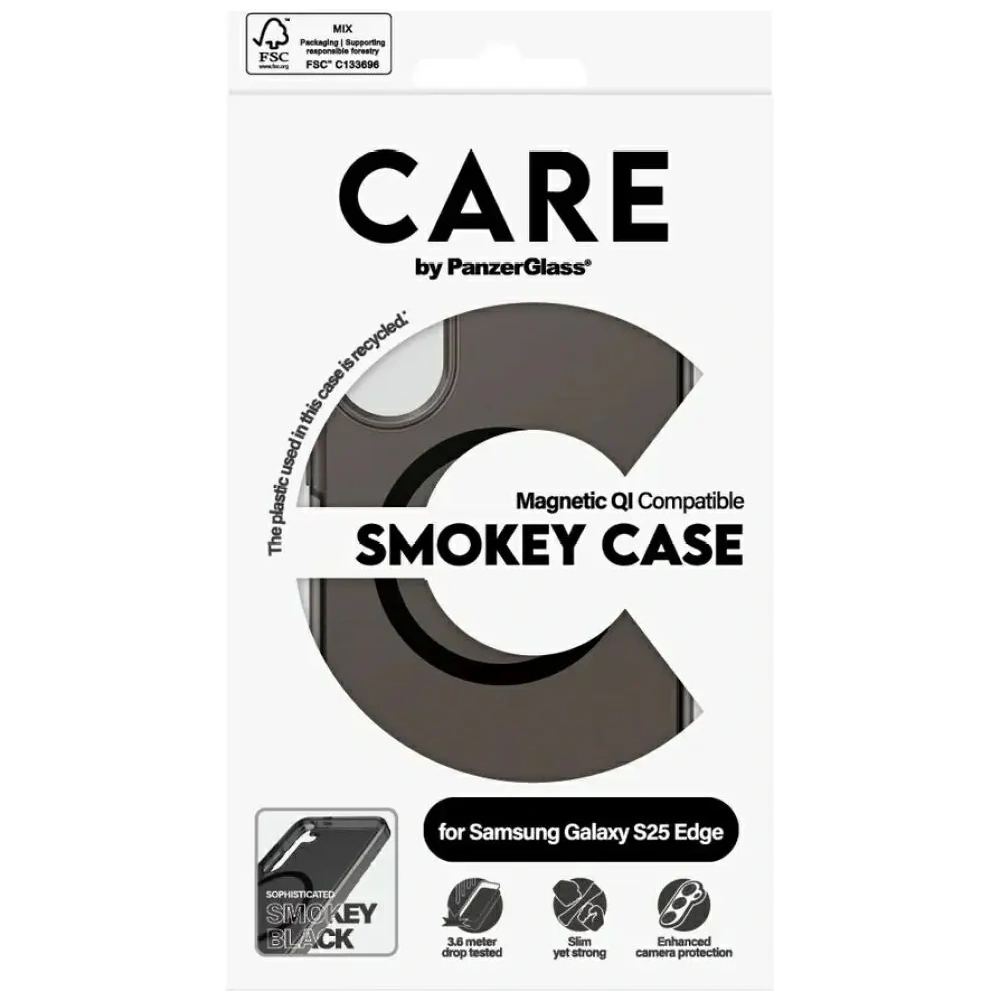 Hurtownia GSM - CARE od PanzerGlass Flagship Urban Combat Black QI Samsung Galaxy S25 Edge kouřový - PZG1006 - {ean13} - Hurt