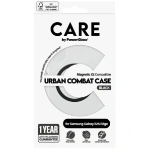 Hurtownia GSM - Etui CARE by PanzerGlass Flagship Urban Combat Black QI do Samsung Galaxy S25 Edge przezroczysty - PZG1007 - {ean13} - Hurt
