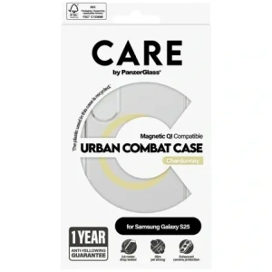 Hurtownia GSM - Etui CARE by PanzerGlass Flagship Urban Combat Chardonnay QI do Samsung Galaxy S25 przezroczysty - PZG1008 - {ean13} - Hurt