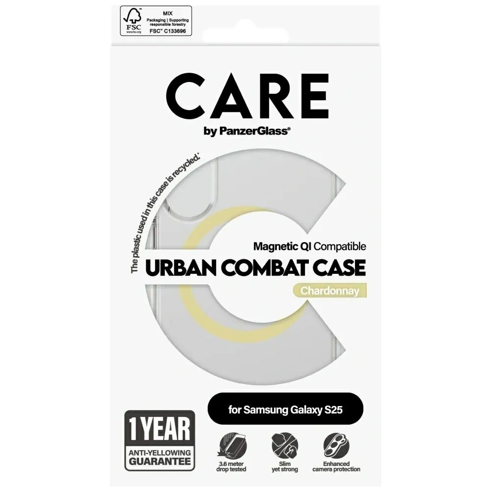 Hurtownia GSM - CARE von PanzerGlass Flagship Urban Combat Chardonnay QI Samsung Galaxy S25 klar - PZG1008 - {ean13} - Hurt