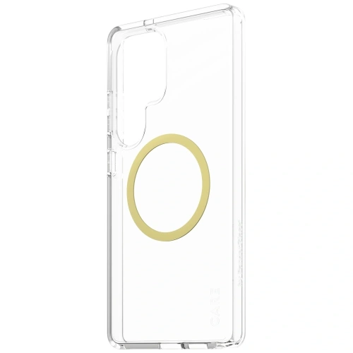 Etui CARE by PanzerGlass Flagship Urban Combat Chardonnay QI do Samsung Galaxy S25 Ultra przezroczysty