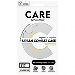 Hurtownia GSM - CARE od PanzerGlass Flagship Urban Combat Chardonnay QI Samsung Galaxy S25 Ultra čirý - PZG1009 - {ean13} - Hurt