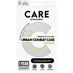 Hurtownia GSM - Etui CARE by PanzerGlass Flagship Urban Combat Chardonnay QI do Samsung Galaxy S25+ Plus przezroczysty - PZG1010 - {ean13} - Hurt