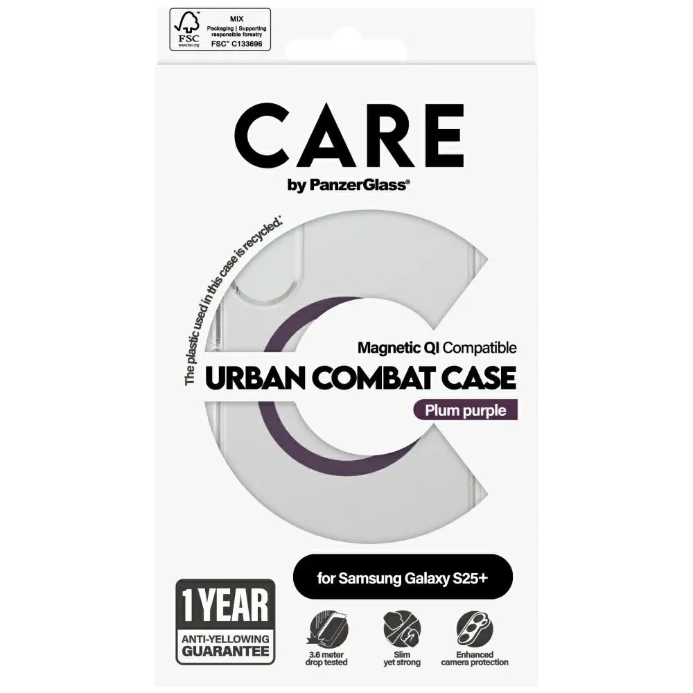 Hurtownia GSM - Etui CARE by PanzerGlass Flagship Urban Combat Purple QI do Samsung Galaxy S25+ Plus przezroczysty - PZG1015 - {ean13} - Hurt