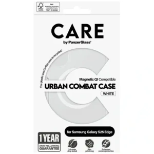 Hurtownia GSM - CARE od PanzerGlass Flagship Urban Combat White QI Samsung Galaxy S25 Edge čirý - PZG1017 - {ean13} - Hurt