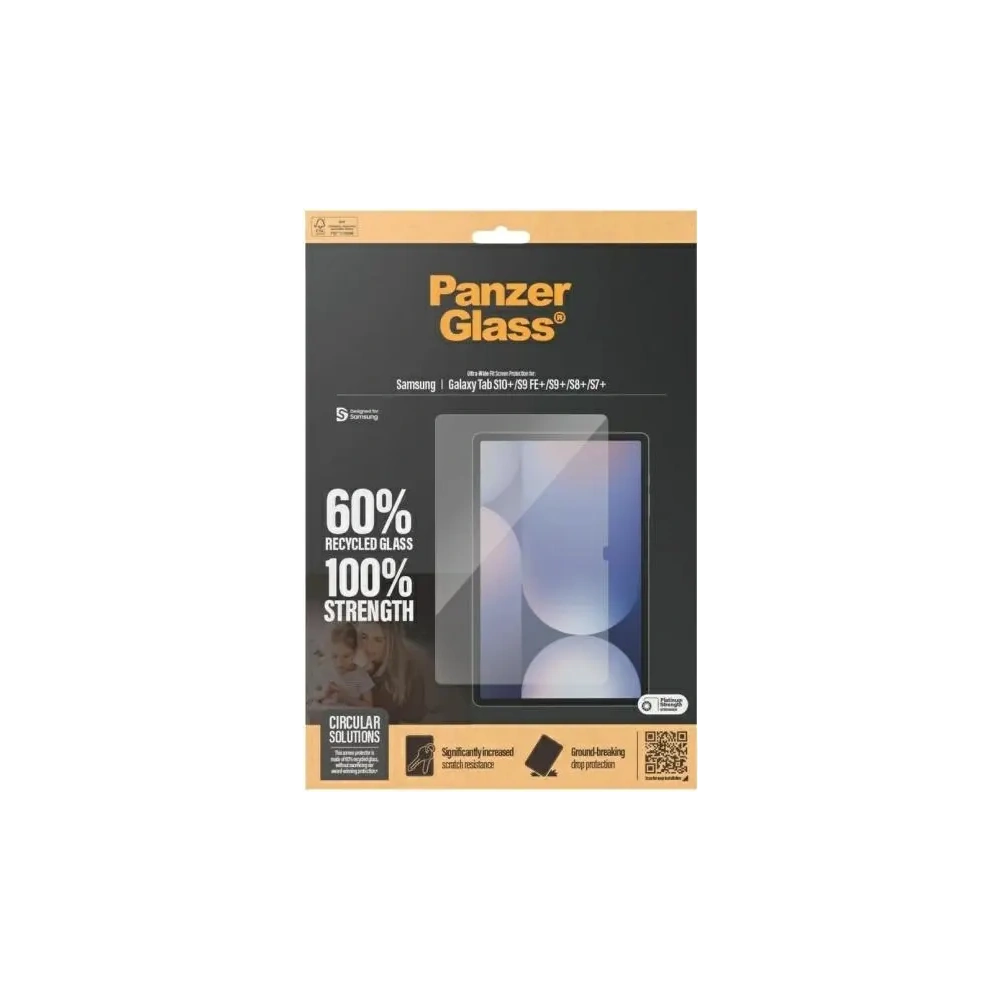 Hurtownia GSM - Szkło ochronne PanzerGlass Ultra-Wide Fit Samsung Galaxy Tab S7+ Plus / S8+ Plus / S9+ Plus / S9 FE+ Plus / S10+ Plus - PZG1023 - {ean13} - Hurt