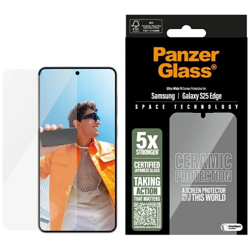 Szkło ceramiczne PanzerGlass Ultra-Wide Fit do Samsung Galaxy S25 Edge