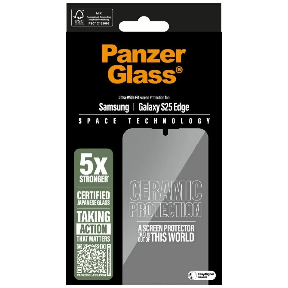 Hurtownia GSM - Szkło ceramiczne PanzerGlass Ultra-Wide Fit do Samsung Galaxy S25 Edge - PZG1025 - {ean13} - Hurt