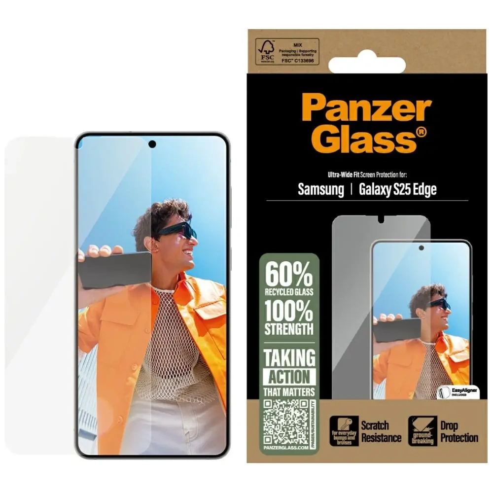 Hurtownia GSM - Gehärtetes Glas PanzerGlass Ultra-Wide Fit für Samsung Galaxy S25 Edge - PZG1032 - {ean13} - Hurt