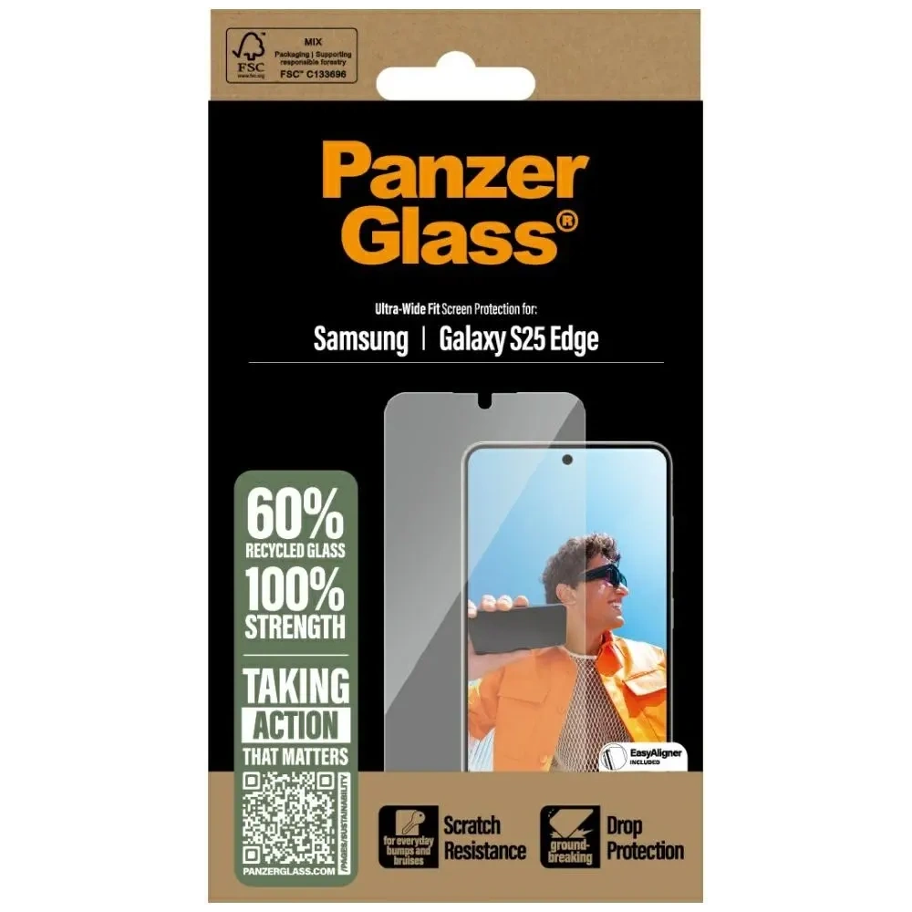 Hurtownia GSM - Gehärtetes Glas PanzerGlass Ultra-Wide Fit für Samsung Galaxy S25 Edge - PZG1032 - {ean13} - Hurt