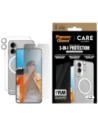 Zestaw ochronny 3w1 etui + szkło prywatyzujące na ekran + szkło na aparat CARE by PanzerGlass Flagship do Samsung Galaxy S25 Edge