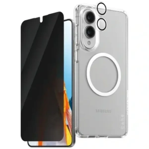 Hurtownia GSM - Zestaw ochronny 3w1 etui + szkło prywatyzujące na ekran + szkło na aparat CARE by PanzerGlass Flagship do Samsung Galaxy S25 Edge - PZG1034 - {ean13} - Hurt