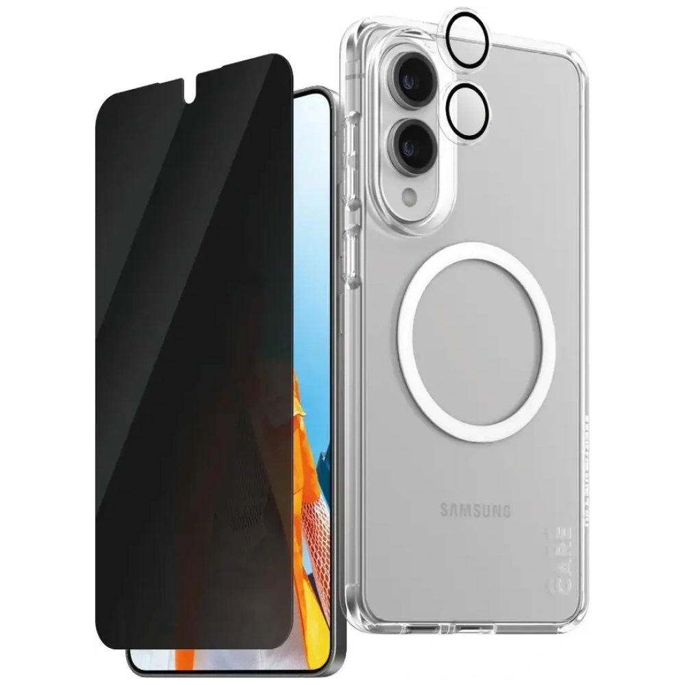 Hurtownia GSM - Schutzhülle 3in1 Set + Privacy-Glas für den Bildschirm + Glas für die Kamera CARE von PanzerGlass Flagship für Samsung Galaxy S25 Edge - PZG1034 - {ean13} - Hurt