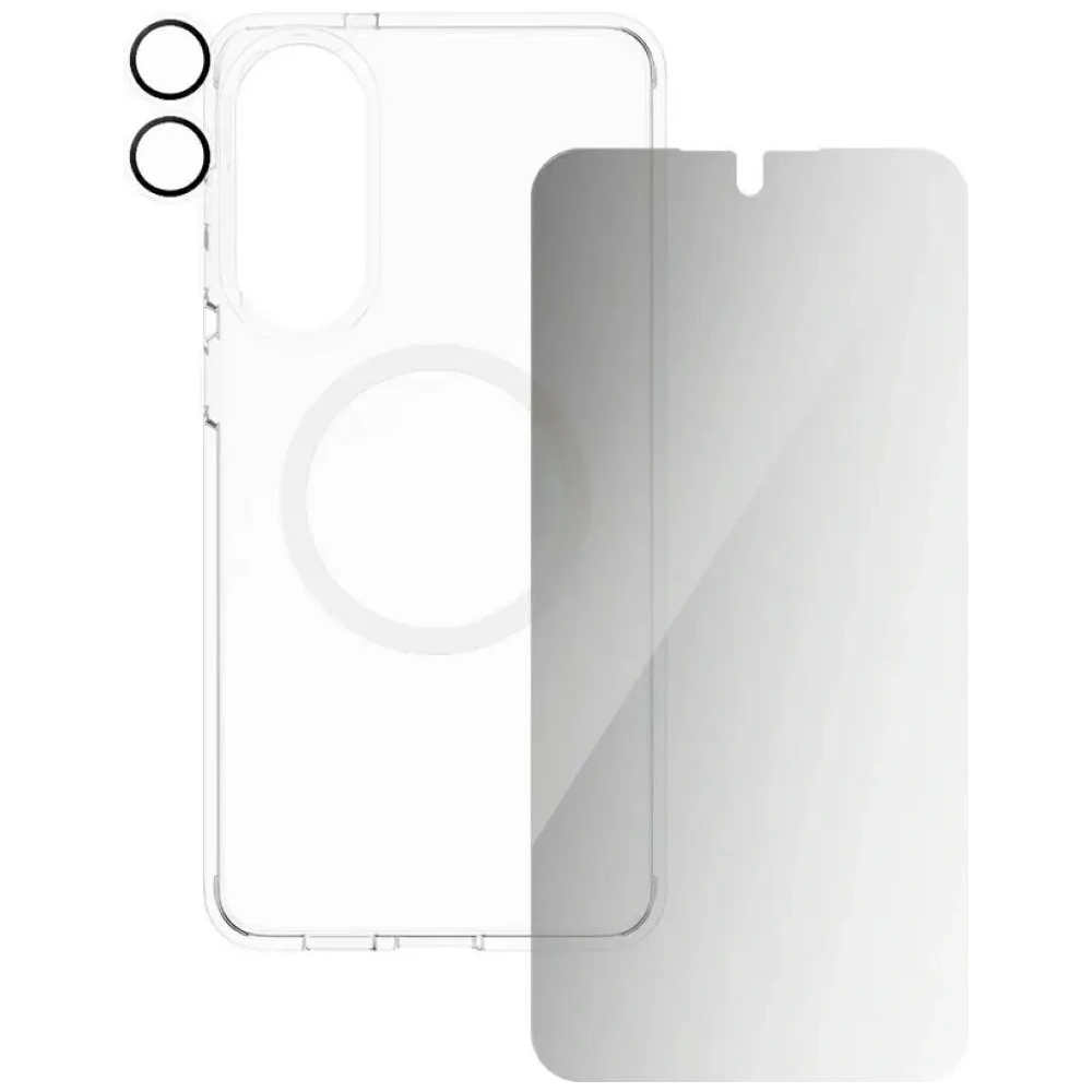 Hurtownia GSM - Ochranná sada 3v1 pouzdro + ochranné sklo na displej + sklo na kameru CARE od PanzerGlass Flagship pro Samsung Galaxy S25 Edge - PZG1034 - {ean13} - Hurt
