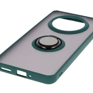 Hurtownia GSM - Etui z uchwytem na palec Bizon Case Hybrid Ring do Realme 14 Pro 5G przydymione z ciemnozieloną ramką - BIZ9550 - {ean13} - Hurt