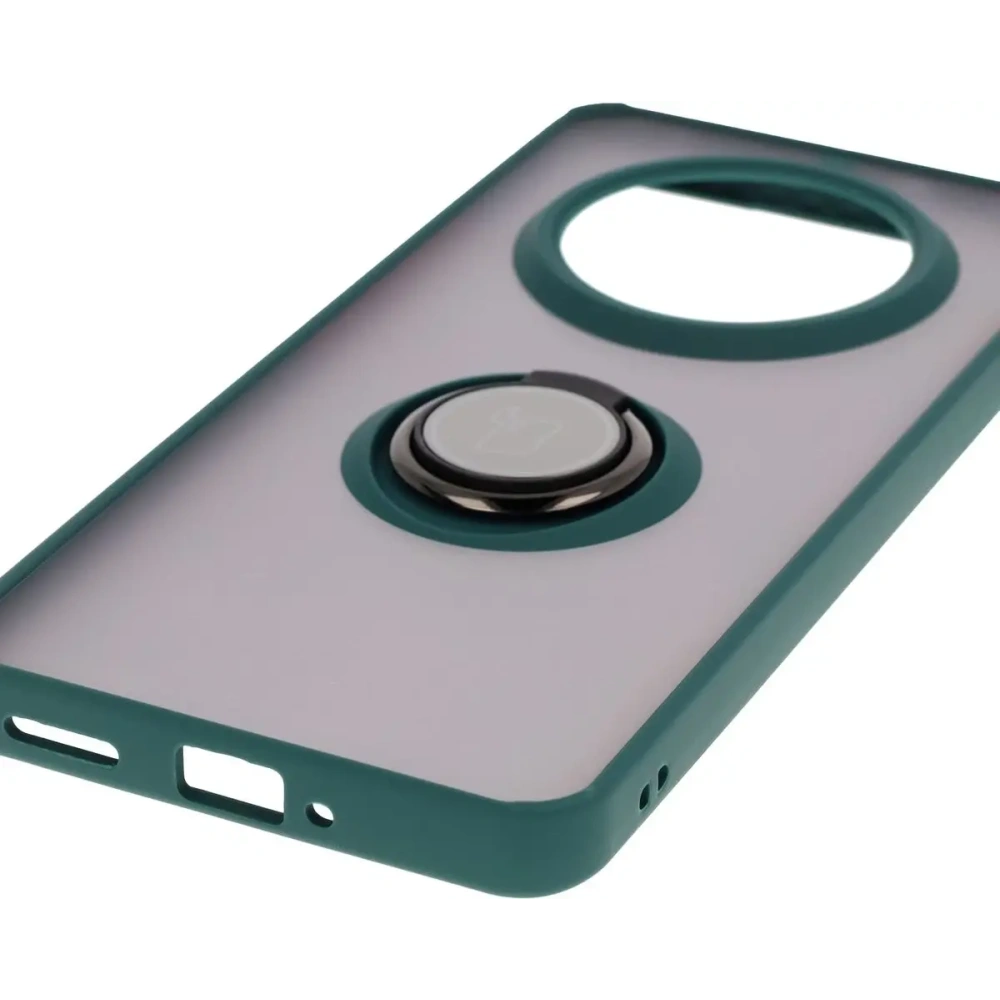 Hurtownia GSM - Bizon Case Hybrid Ring Realme 14 Pro 5G rauchig mit einem dunkelgrünen Rahmen - BIZ9550 - {ean13} - Hurt