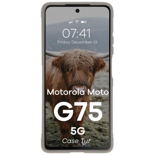 Pancerne etui Bizon Case Tur do Motorola Moto G75 5G jasnoszare