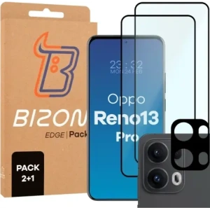 Hurtownia GSM - 2x szkło hartowane + 1x na aparat Bizon Edge 3D Pack do Oppo Reno13 Pro - BIZ9552 - {ean13} - Hurt