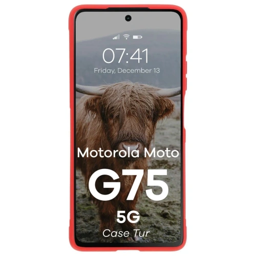 Pancerne etui Bizon Case Tur do Motorola Moto G75 5G czerwone
