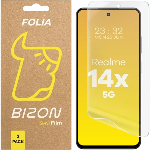 Folia matowa Bizon Glass Film Sun do Realme 14x 5G [2 PACK]