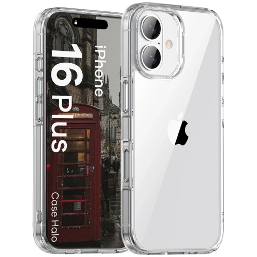 Etui Bizon Case Halo do Apple iPhone 16 Plus przezroczyste