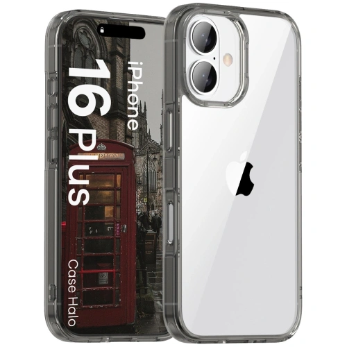 Etui Bizon Case Halo do Apple iPhone 16 Plus przydymione-czarne