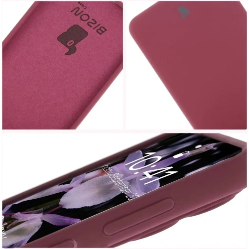 Silikonowe etui Bizon Soft Case do Samsung Galaxy S25 Edge ciemnofioletowe